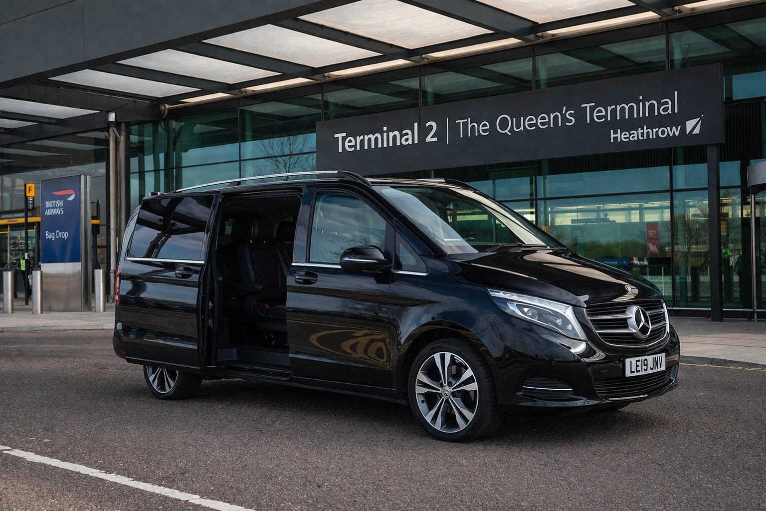 mercedes v class for airport transfers heathrow